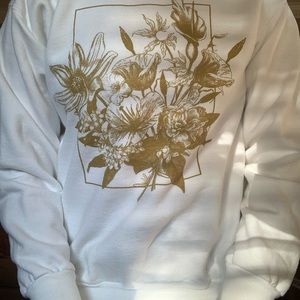 White and gold sweatshirt!